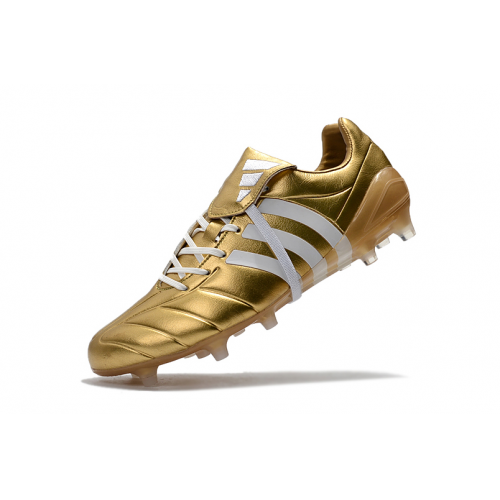 AD X Predator Mania Champagne FG Soccer Cleats-Golden - goaljerseys