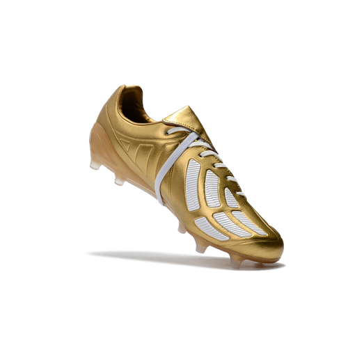 AD X Predator Mania Champagne FG Soccer Cleats-Golden - goaljerseys